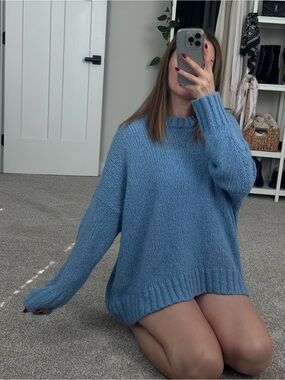Aerie blue oversized sweater